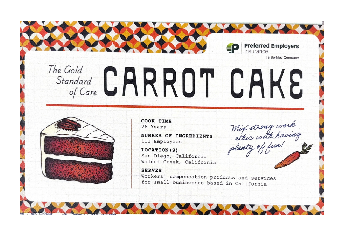 'Carrot Cake Recipe' Metaphor for Preferred's Gold Standard of Care